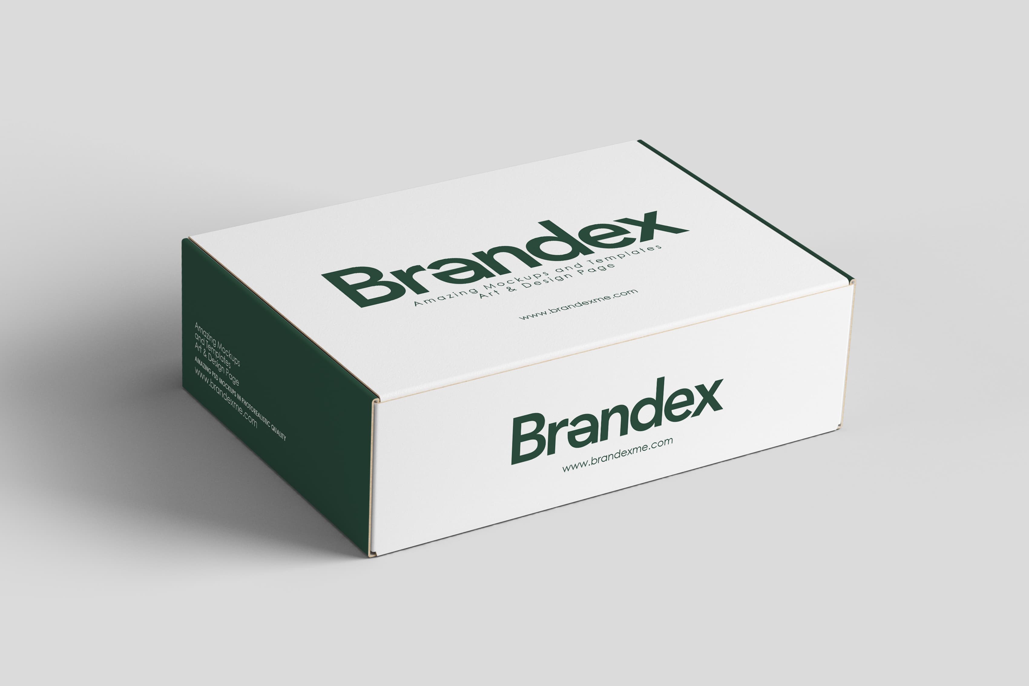 Green White Mailing Box Mockup for Branding Presentation